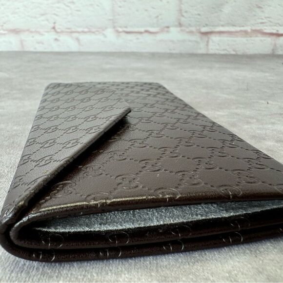 Gucci Micro Guccissima Brown Leather Sunglass Case Holder - Picture 4 of 8